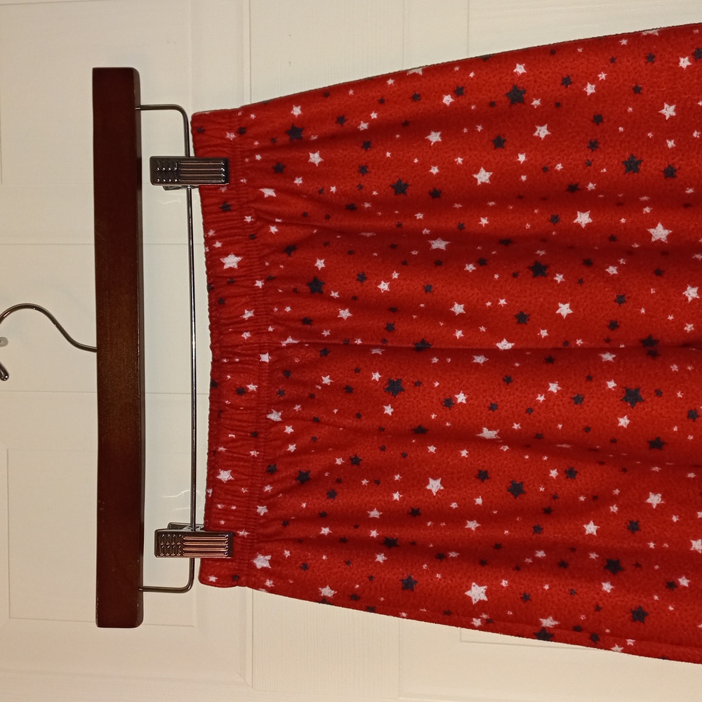 Red Starry Fleece Pants L 12/14
